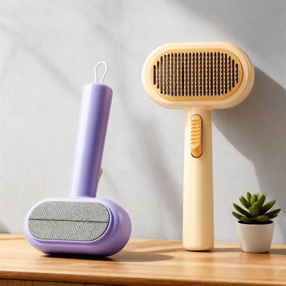 2-in-1 Self-Cleaning Pet Grooming Brush