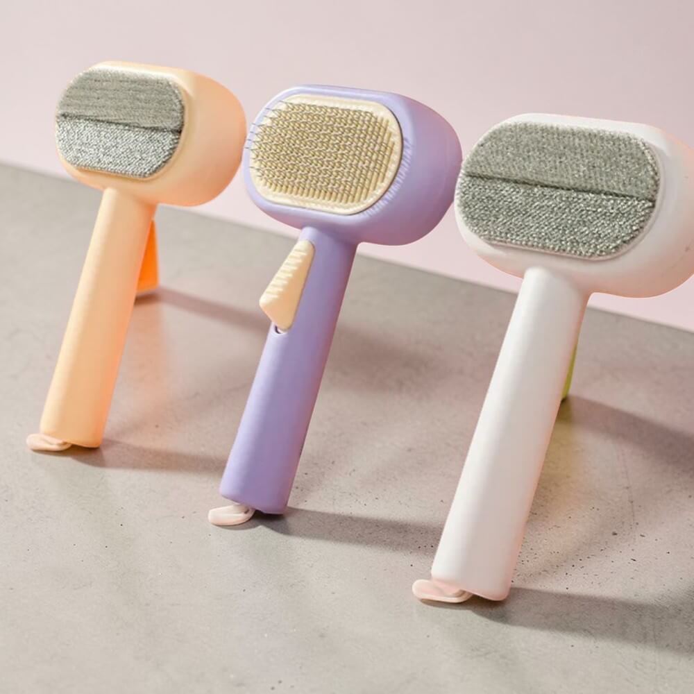 2-in-1 Self-Cleaning Pet Grooming Brush