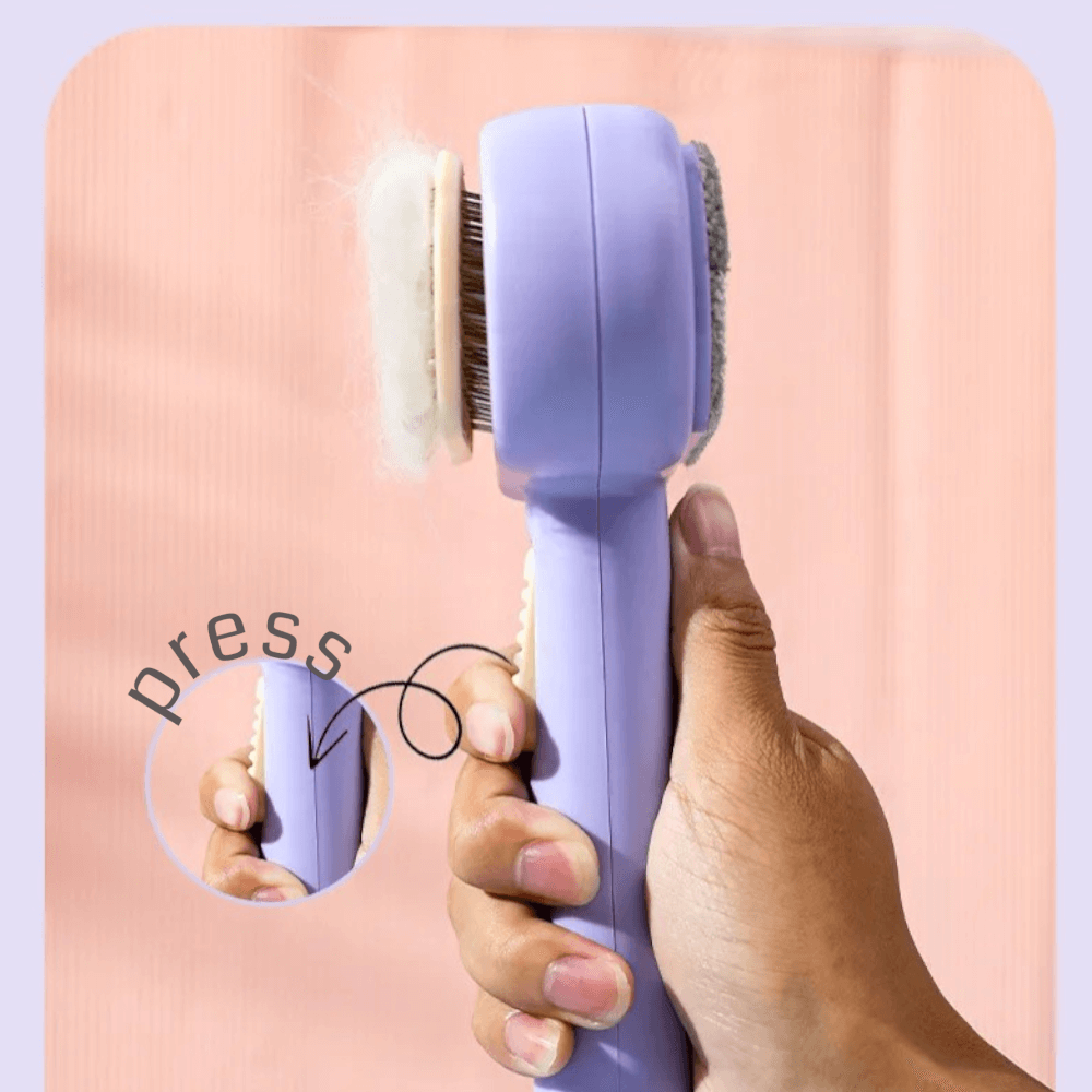 2-in-1 Self-Cleaning Pet Grooming Brush