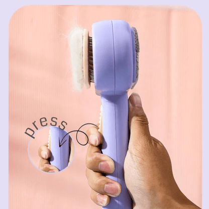 2-in-1 Self-Cleaning Pet Grooming Brush