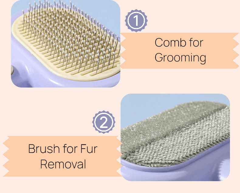 2-in-1 Self-Cleaning Pet Grooming Brush
